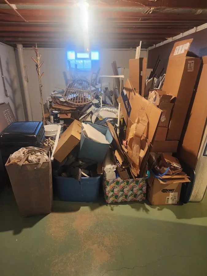 Roll-off dumpster container at job site for 20 Yard Dumpster Rental in Colesville